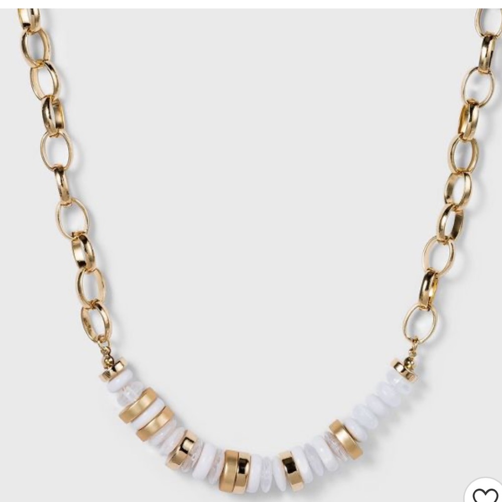 Beaded Statement Necklace - A New Day™ Ivory
